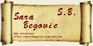 Sara Begović vizit kartica